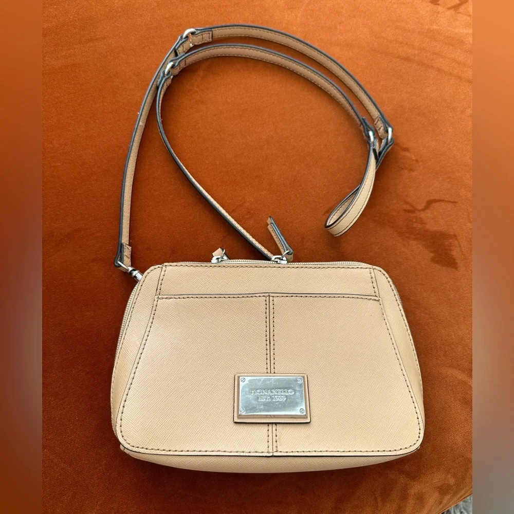 Tignanello Bella Belt Belt in Nude Coated Leather Crossbody Removable Strap